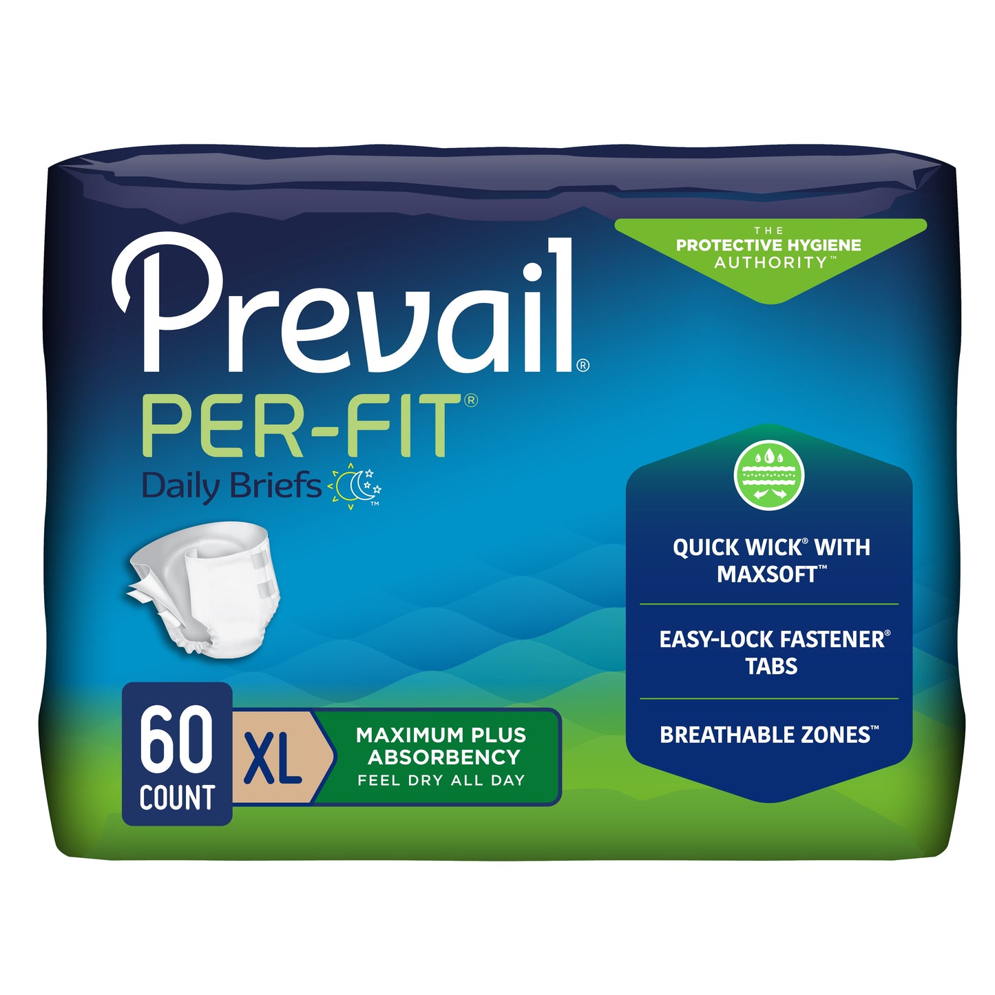 Prevail Per-Fit Incontinence Maximum Absorbency Adult Briefs, Extra Large - MahaStar Adult Products