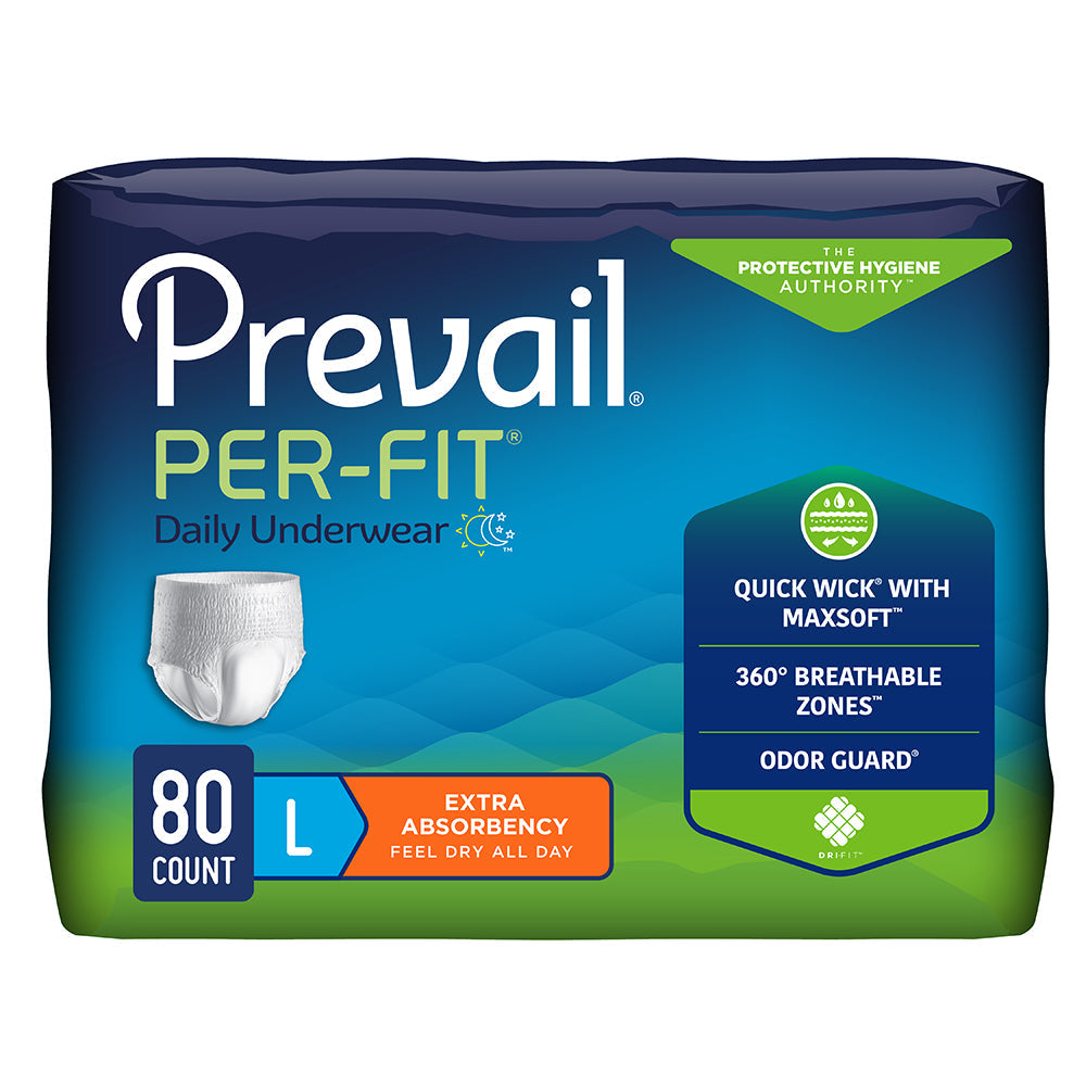 Prevail® Per-Fit® IncontinenceProtective Underwear, Large - MahaStar Adult Products