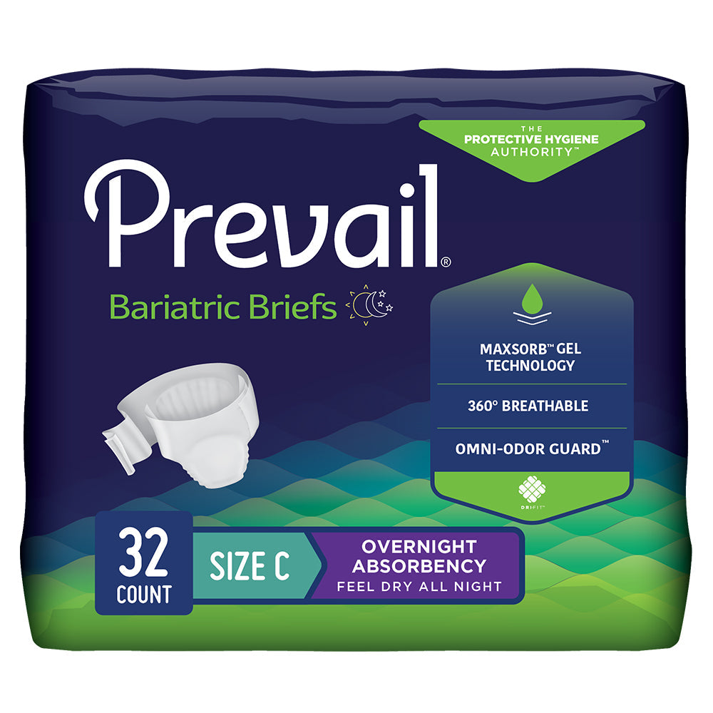 Prevail Bariatric Incontinence Brief for Men & Women, Size C - MahaStar Adult Products