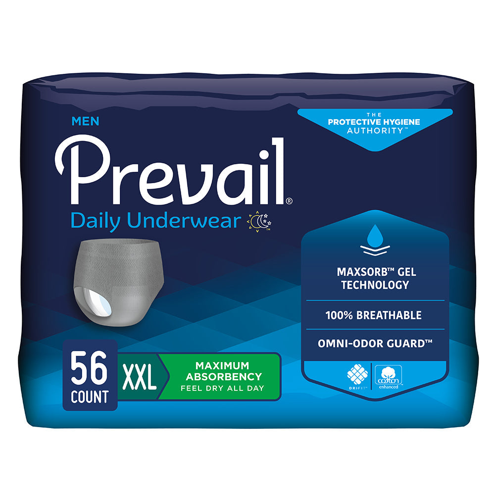 Prevail Incontinence Underwear for Men, Maximum Absorbency, XXL - MahaStar Adult Products