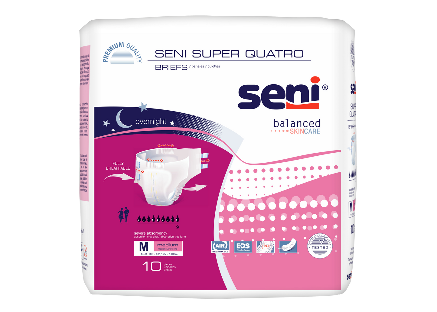 Seni Super Quatro Briefs, Medium - 30" - 43" - MahaStar Adult Products