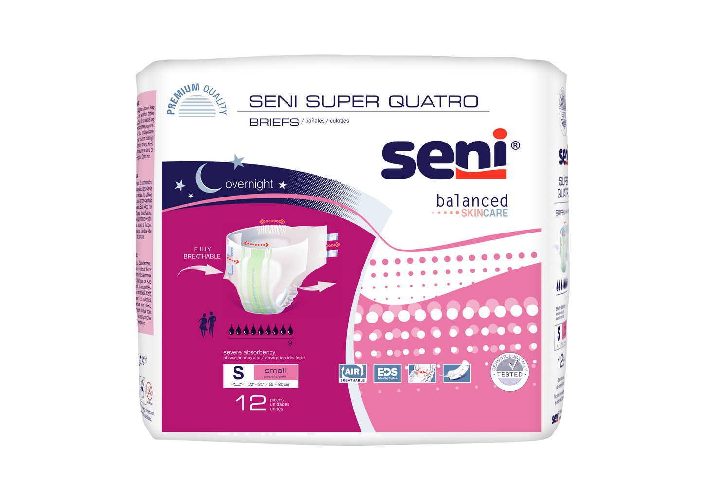 Seni Super Quatro Briefs, Small - 22" - 31" - MahaStar Adult Products