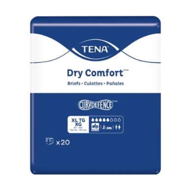 Tena Dry Comfort Briefs, X-large, 52" - 62" - MahaStar Adult Products
