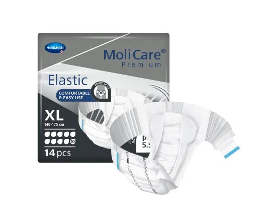 Molicare Premium Elastic Brief 10d, X-large 55" - 68" - MahaStar Adult Products