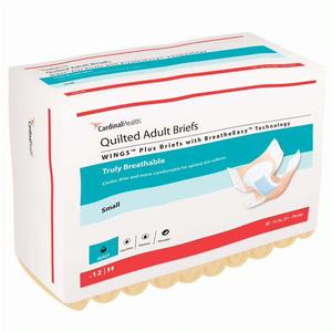 Wings Plus Quilted Brief With Breatheeasy Technology, Small, 20" - 31" - MahaStar Adult Products