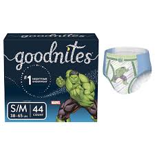 Goodnites Youth Pants For Boys Small/medium, Giga Pack.