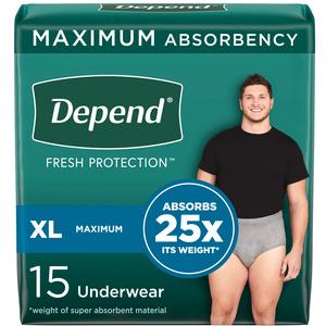 Depend Men's Fit-flex Max, Extra Large. - MahaStar Adult Products