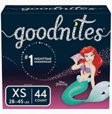 Goodnites Youth Pants For Girls X-small, Giga Pack