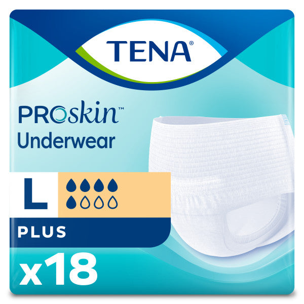 Tena Proskin Plus Protective Underwear, Large 45" - 58" - Replaces: Sq72338 - MahaStar Adult Products