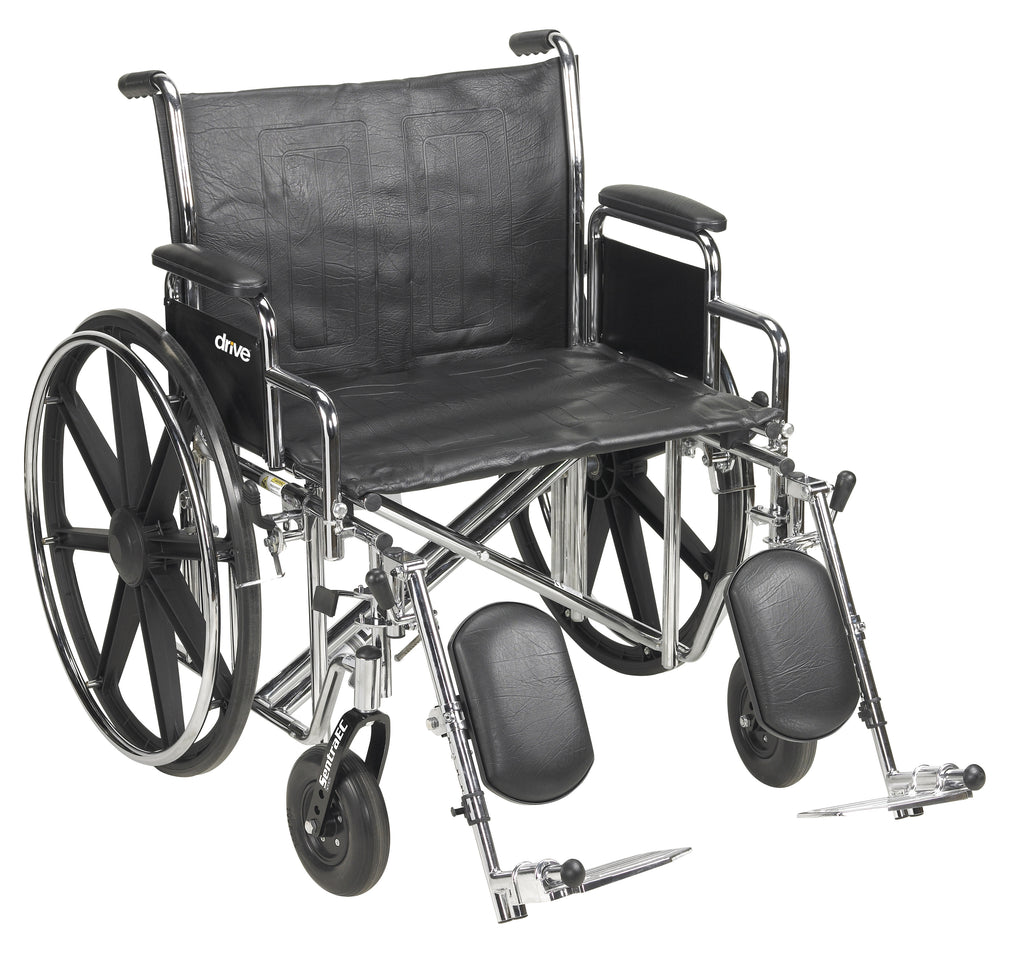 McKesson Bariatric Dual Axle Desk Length Wheelchair