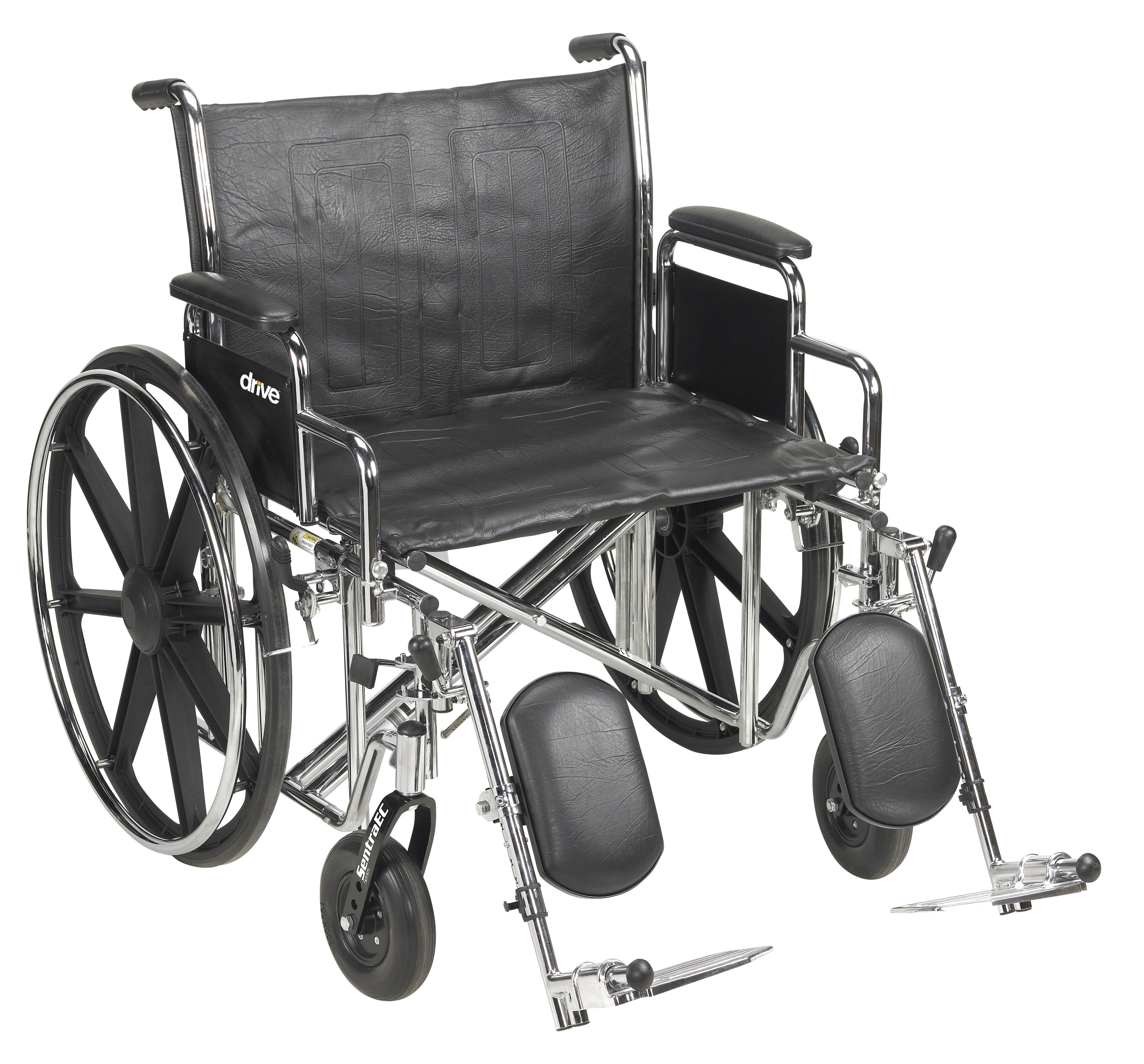McKesson Bariatric Dual Axle Desk Length Wheelchair