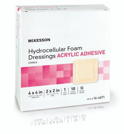 McKesson Hydrocellular Foam Dressings Acrylic Adhesive