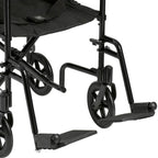 McKesson Lightweight Transport Chair with Padded Arms, Swing-away Footrests