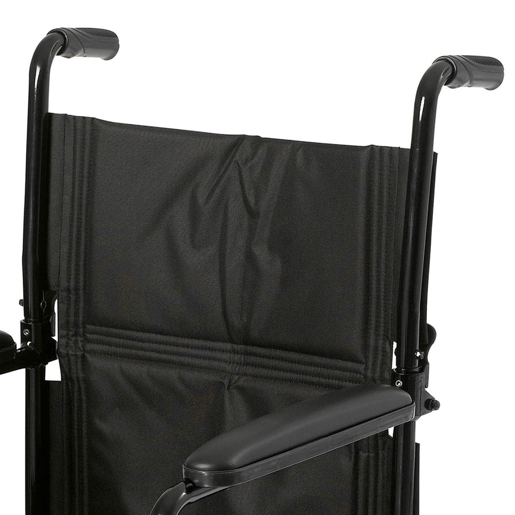 McKesson Lightweight Transport Chair with Padded Arms, Swing-away Footrests