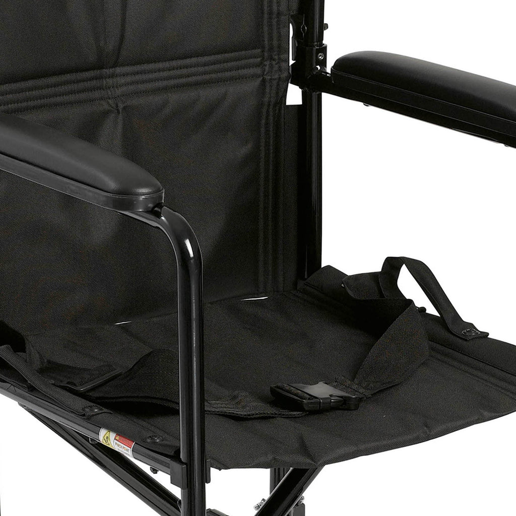 McKesson Lightweight Transport Chair with Padded Arms, Swing-away Footrests