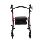 McKesson Aluminum 4 Wheel Rollator, Red