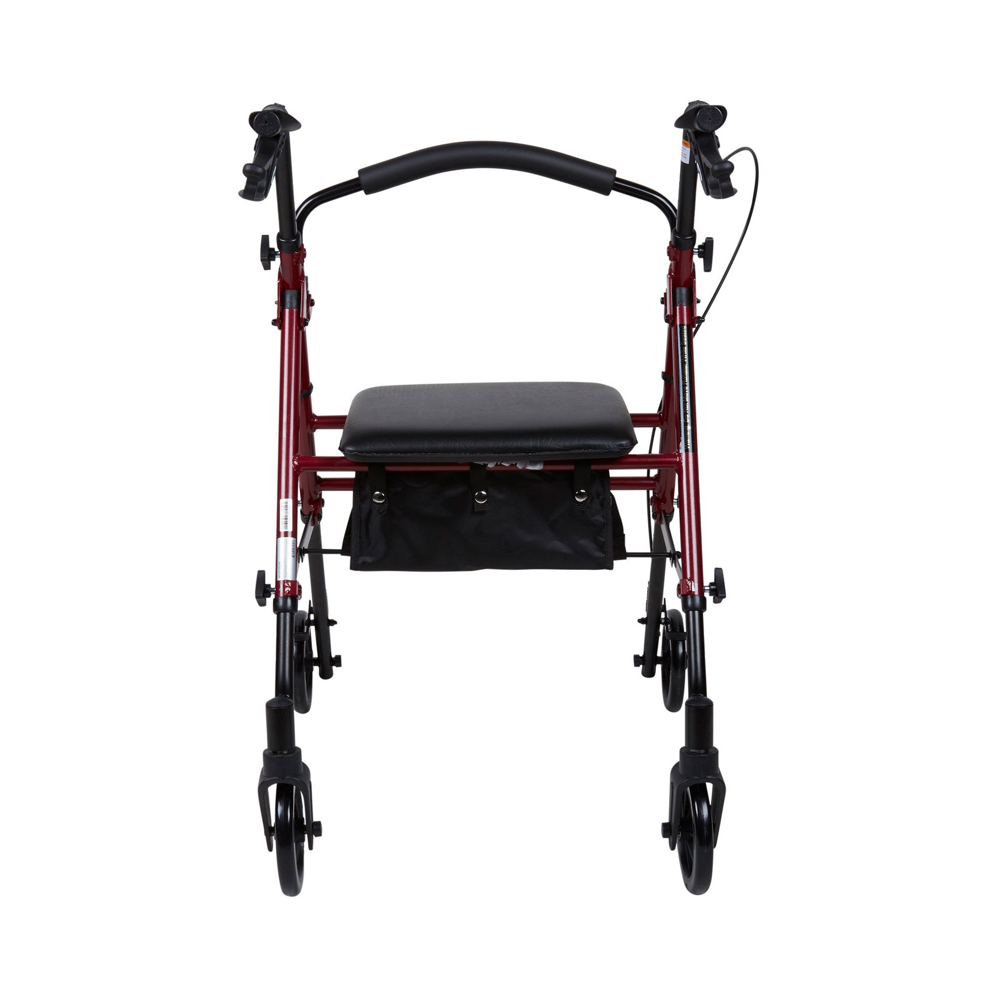 McKesson Aluminum 4 Wheel Rollator, Red