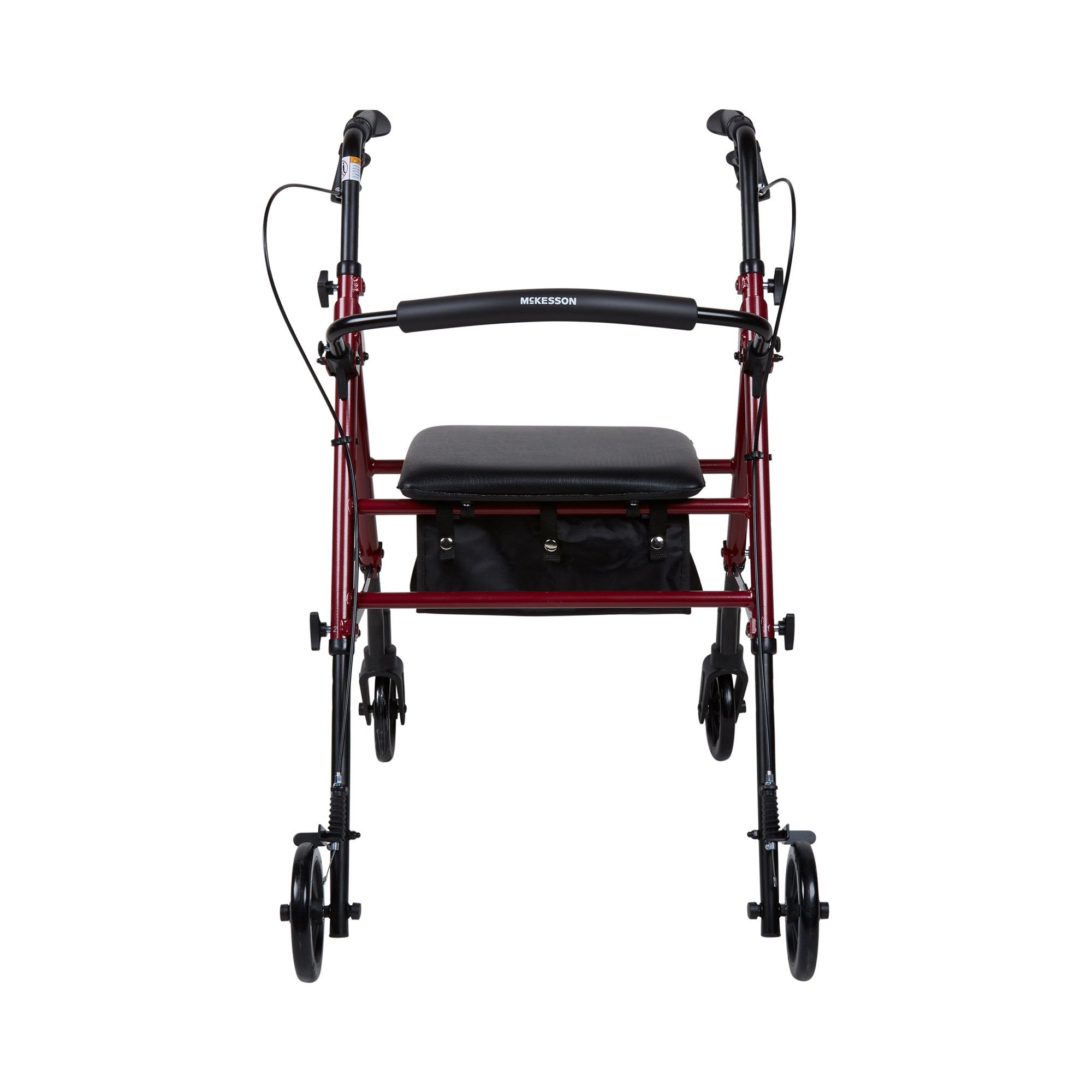 McKesson Aluminum 4 Wheel Rollator, Red