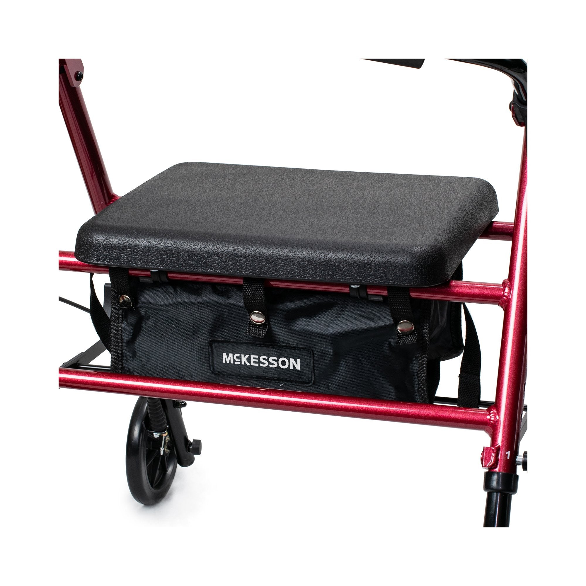 McKesson Aluminum 4 Wheel Rollator, Red