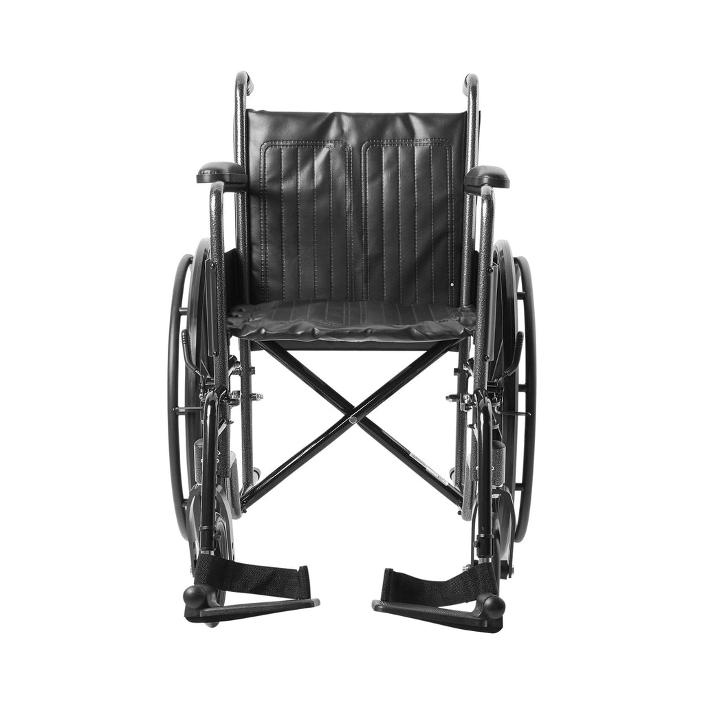 McKesson Wheelchair with Padded Arms, Swing Away Footrest, 18" Seat