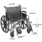 McKesson Bariatric Wheelchair with Swing-Away Elevating Legrest
