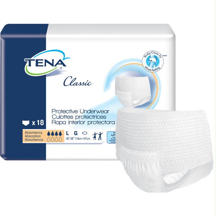 Tena Classic Protective Underwear, Large, 45"- 58" - MahaStar Adult Products