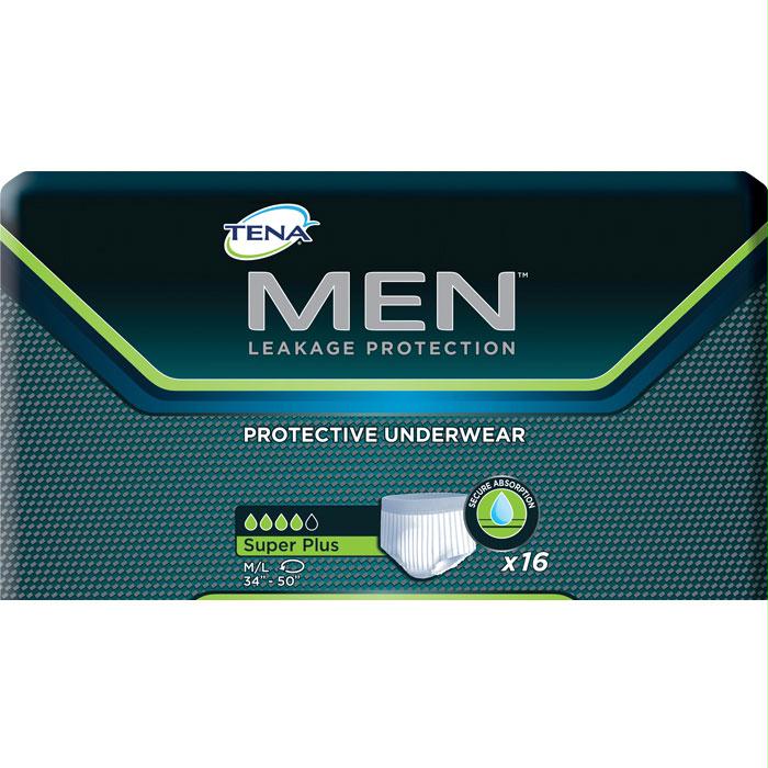 Tena Men Protective Underwear, Super Plus, Small/medium 34"-50" - MahaStar Adult Products