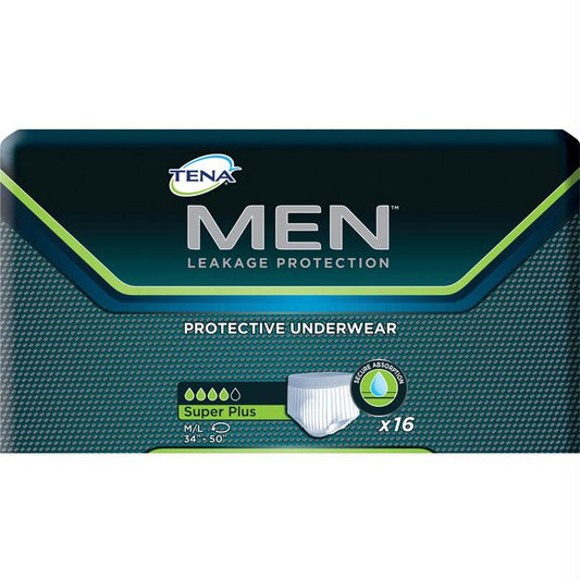 Tena Men Protective Underwear, Super Plus, Small/medium 34"-50" - MahaStar Adult Products