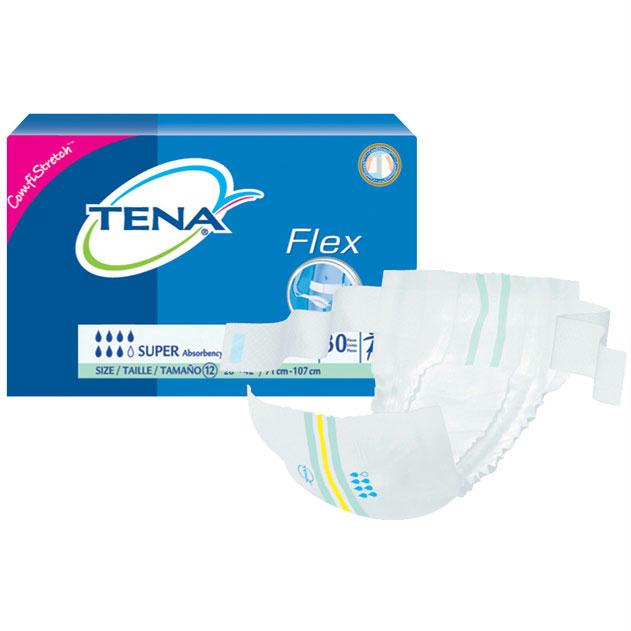 Tena Proskin Flex Super Belted Incontinence Briefs, Size 12, 28" - 42" Waist - MahaStar Adult Products