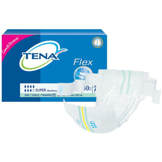 Tena Proskin Flex Super Belted Incontinence Briefs, Size 12, 28" - 42" Waist - MahaStar Adult Products