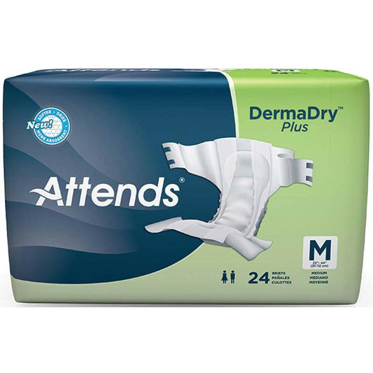 Attends Dermadry Plus Briefs Medium 32" - 44" - Replaces: 48br20 - MahaStar Adult Products