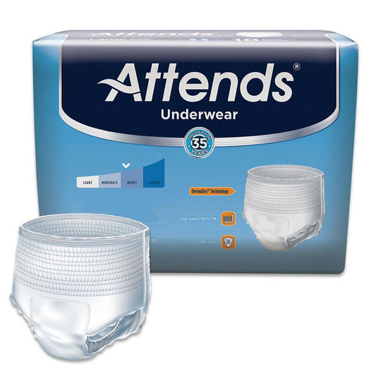 Attends Adult Pull-on Extra Absorbency Protective Underwear Medium 34" - 44" - MahaStar Adult Products