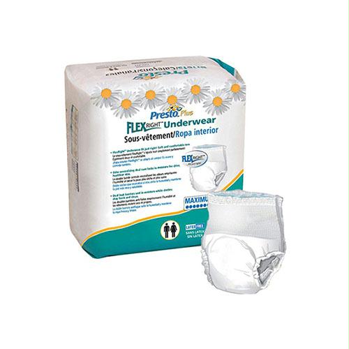 Presto Flexright Underwear, Extended Absorbency, Large, 44"-58" - MahaStar Adult Products
