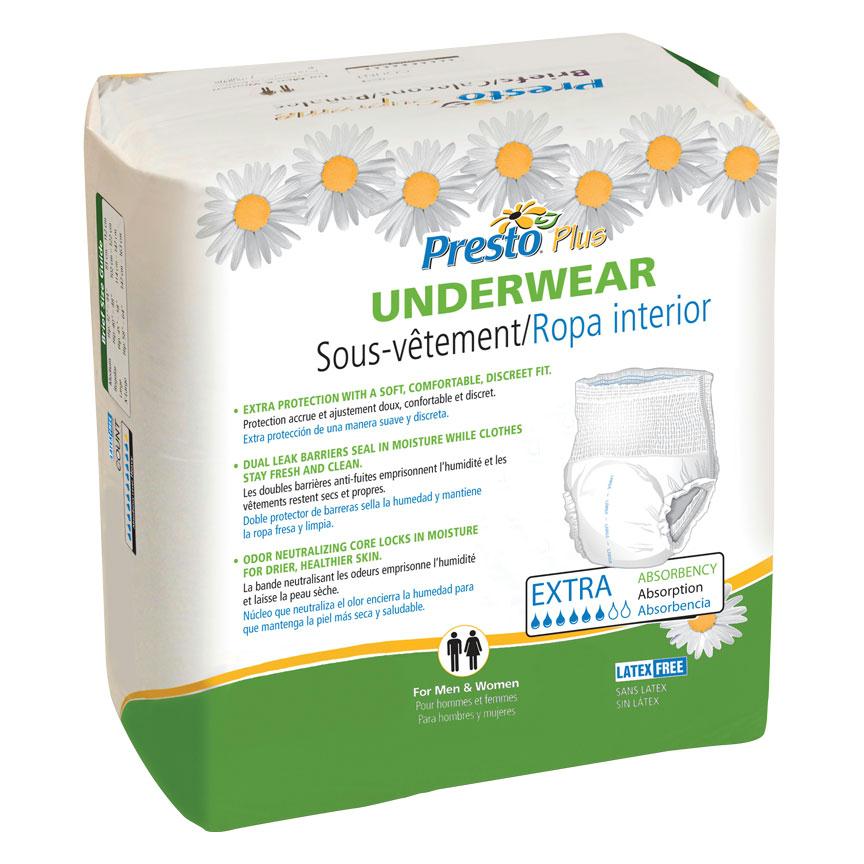 Presto Supreme Classic Protective Underwear Medium 32" - 44" Maximum Absorbency - MahaStar Adult Products