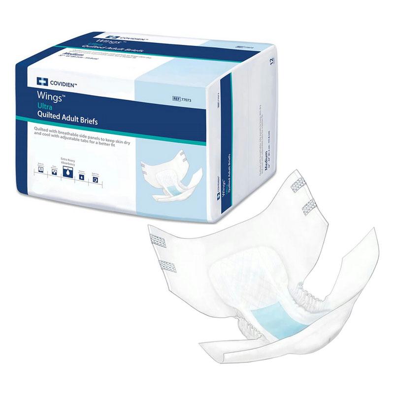 Wings Ultra Quilted Brief With Breatheeasy Technology, Medium, 32" - 44" - MahaStar Adult Products
