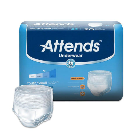 Attends Underwear Super Plus With Leakage Barriers, Youth/small