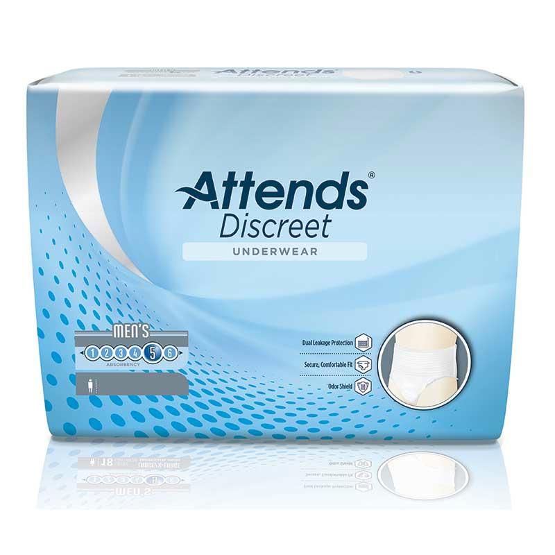 Attends Discreet Underwear, Men's Large/x-large 38" - 64" - MahaStar Adult Products