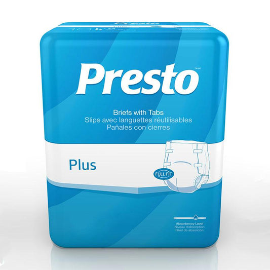 Presto Breathable Brief, Value Plus Absorbency, Large, 45"-58" - MahaStar Adult Products