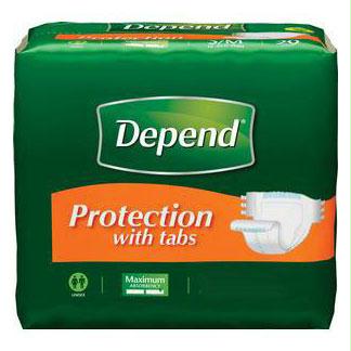 Depend Protection Brief With 4 Tabs Small/medium 19" - 34" - MahaStar Adult Products