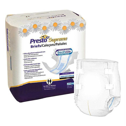 Presto Breathable Brief, Ultimate Absorbency, X-large, 58"-64" - MahaStar Adult Products