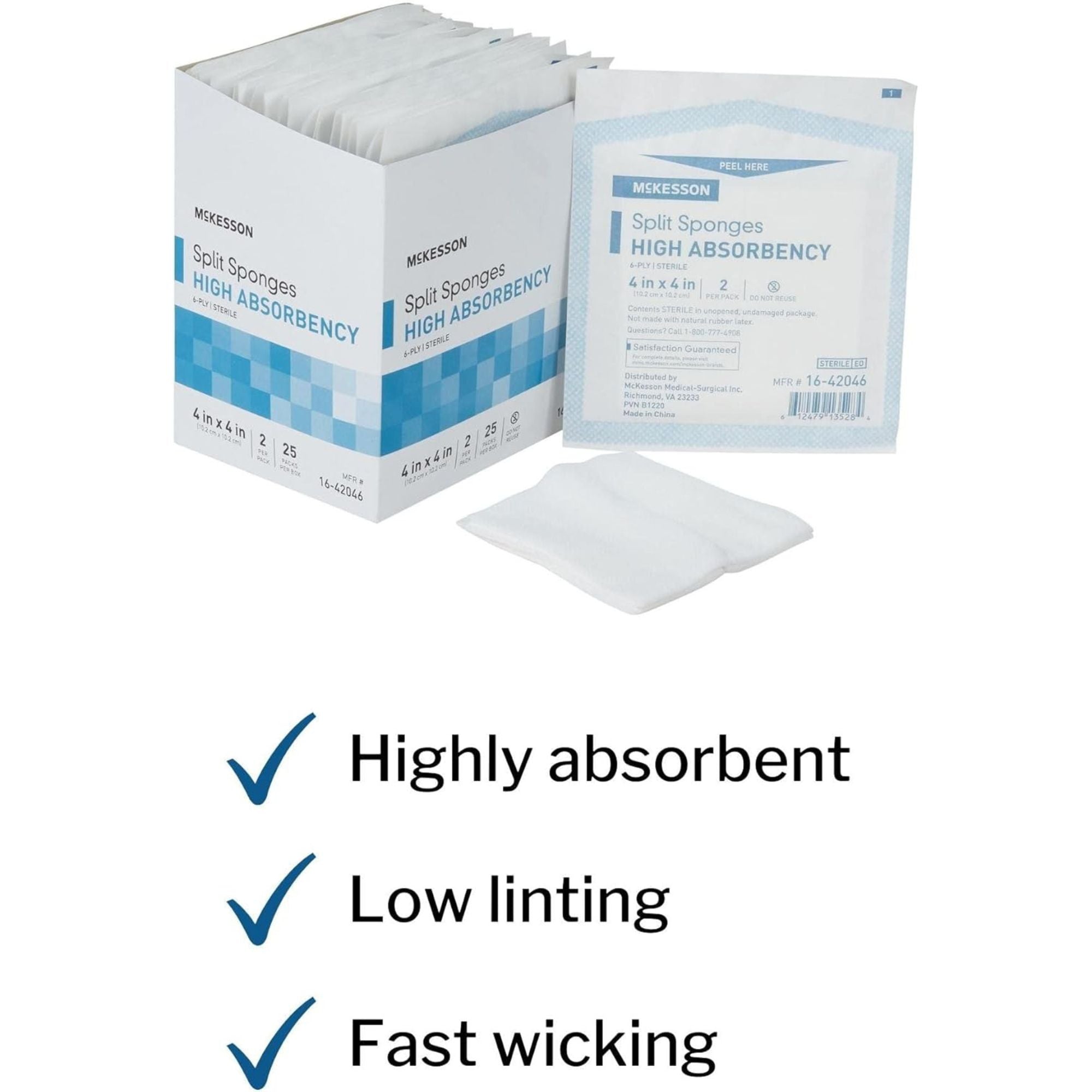McKesson Split Sponges