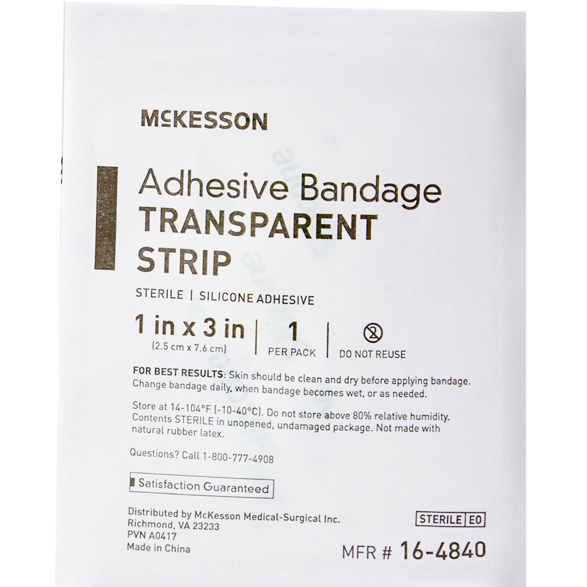 McKesson Transparent Adhesive Bandage Strips