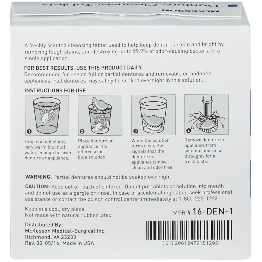 McKesson Denture Cleanser Tablets