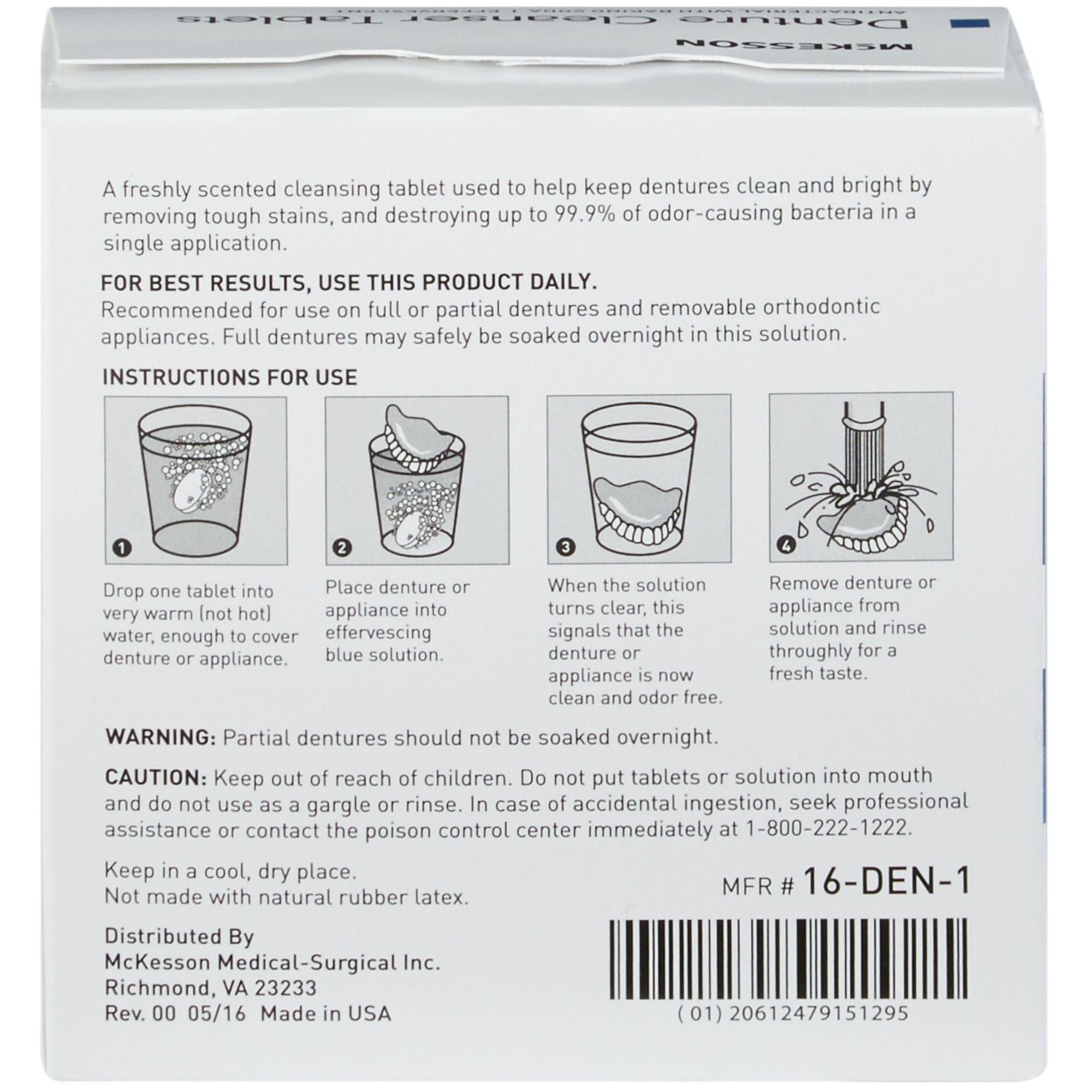 McKesson Denture Cleanser Tablets