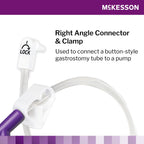 McKesson Dual ENFit Port Extension Feeding Set, Right Angle, 12"