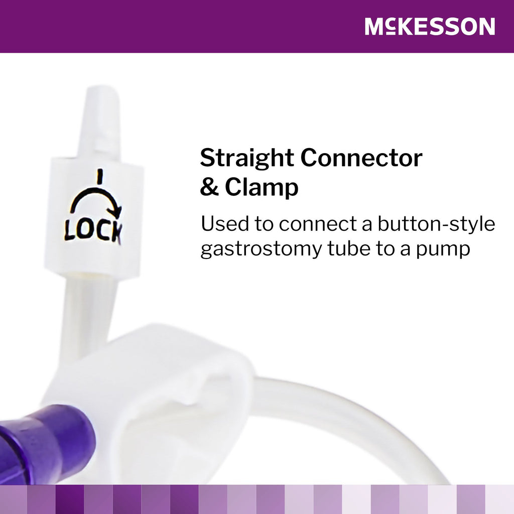 McKesson Single ENFit Port Extension Feeding Set, Straight, 24"