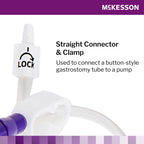 McKesson Single ENFit Port Extension Feeding Set, Straight, 24"