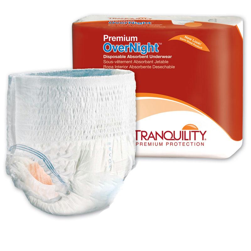 Tranquility Premium Overnight Disposable Absorbent Underwear Small 22" - 36" - MahaStar Adult Products