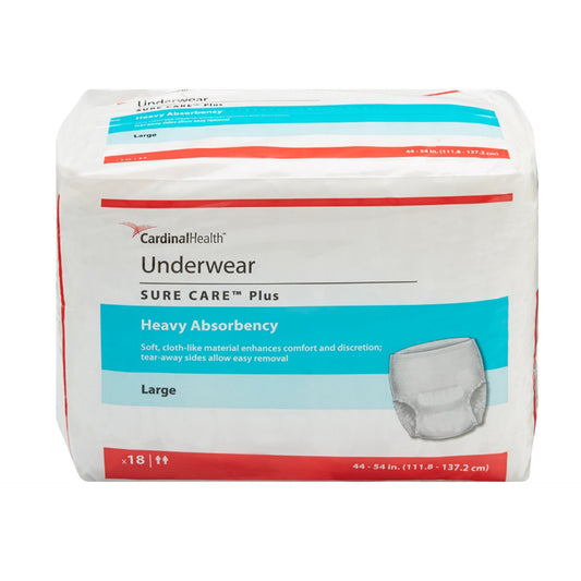 Cardinal Health, Underwear, Sure Care Plus, Large, 44" - 54" - MahaStar Adult Products