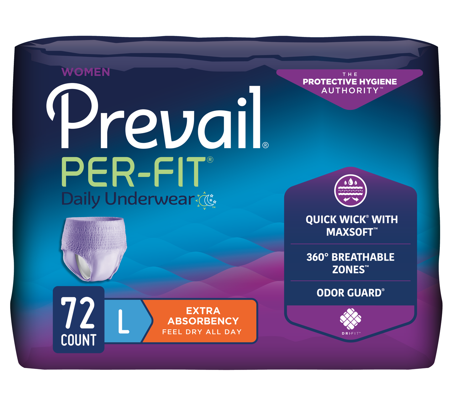 Prevail® Per-Fit® Incontinence Protective Underwear for Women, Large - MahaStar Adult Products